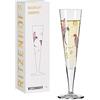 Ritzenhoff 1071016 Bicchiere da champagne 200 ml - Serie Goldnacht No. 16 - Nobile pezzo di design con oro vero - Made in Germany