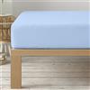 Degrees Home - COLLEZIONE - Lenzuolo con angoli 90 x 200 x 33 - Regolabile - Microfibra di poliestere garzata - Cielo Blu