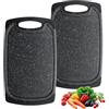 Romon Tagliere da Cucina, 2 Pezzi Imita l'aspetto del Granito, Tagliere da Cucina Plastica Taglieri Plastica 25 x 15CM, Cutting Board Facile da Pulire, Taglieri Sono Duri per Frutta, Verdure, Carne