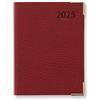 Letts of London Connoisseur - Agenda tascabile 2025, visualizzazione settimanale, colore: rosso