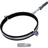 SKIR'CO (1 pz) Staffa per tubi con rivestimento in gomma per tubi da 150 mm, supporto per tubi per montaggio a parete e soffitto, morsetto per tubi
