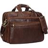 STILORD 'Leopold' Grande borsa in pelle da Insegnante Professore Portadocumenti a tracolla per Ufficio Lavoro A4 raccoglitori in cuoio Uomo Donna, Colore:cognac marrone scuro