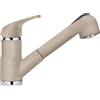 SCHOCK | Miscelatore Omega con Doccia, Monocomando con Bocca Girevole e Doccetta Estraibile a Doppio Getto, Colore Avena, h177.5mm