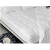 Vico Casa® Topper letto matrimoniale 160x190cm, alto 5cm, MADE IN ITALY, modello Corvara, in piumino e piumetta d'oca e con tessuto 100% cotone