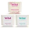 Wild - Deodorante Naturale Ricaricabile - Senza Alluminio - Varie Ricariche - Incluse Profumazioni Fresh Cotton & Sea Salt, Cherry Blossom e Coconut & Vanilla - Protezione di Lunga Durata