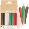 ScrapCooking - 4 Penne Choco Natale - Marrone, Bianco, Verde e Rosso - Coloranti Alimentari - Matite per Dolci - Scrivi e disegna su dessert, torte e biscotti - 7060