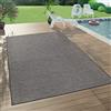 Paco Home Tappeto da esterni per il balcone o la terrazza nei colori pastello grigio rosa e verde dal tessuto piatto, Dimensione:140x200 cm, Colore:Grigio