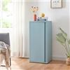 [en.casa] Armadio a Colonna in Metallo Armadietto da Ufficio con 1 Anta e 2 Ripiani Regolabili in Altezza Mobile in Acciaio per Archivio 88 x 40 x 35 cm - Blu Grigiastro