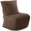 Avalon - Pouf Poltrona Sacco Bambini Lady Jive, Puffo per Sedersi Ergonomico, Pouf a Sacco in Tessuto Antistrappo e Impermeabile, Poltrona a Sacco Moderna, Made in Italy(40x45cm-Marrone)