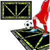 WTZWYFWJ Tappetino Da Allenamento per Calcetto,60 X 90 Cm Tappetino Da Calcio,Blu Antiscivolo per Allenamento,Allenamento Calcio per Bambini/Adulti,Silenzioso,Regali per Gli Appassionati E Bambino Di Calcio