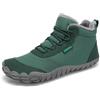 SAGUARO Barefoot Stivali Donna Invernali Stivaletti Uomo Scarpe da Neve Comode Outdoor Scarponcini Minimaliste Verde Scuro,EU Gr.45