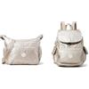 Kipling GABBIE, Borsa a Tracolla, Donna, Argento (Metallic Glow), Taglia unica City Pack S, Zaino Donna, Argento (Silver Metallic Glow), Taglia unica