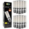 CLAR - Lampadine LED E27 Luce Calda, 3000K, 8W, Piccola, Pack da 10