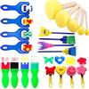 Elegance-go Spugne da Pittura per Bambini,21 Pezzi Pennelli di pittura Kit di strumenti di disegno Kit di schiume Pennelli Stamper Brushes per i bambini Early DIY Learning Paint Set