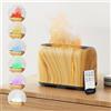 Ankrs Diffusore di Oli Essenziali con Effetto Fiamma, Aggiornata Fiamma a 7 Colori, Aroma Diffusore con Telecomando, 3 Timer, LED Luce Regolabile, Spegnimento Automatico (Venatura del Legno Chiaro)