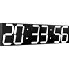 CHKOSDA Orologio digitale da parete, con dimmer automatico, con timer per conto alla rovescia con telecomando, display a LED largo 27.5in, 6 cifre, montaggio a parete, data e temperatura (bianco)