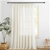 KGORGE Tende Lino per Interni Salotto Moderna 1 Pezzo 300x240cm(LxA) Tenda Shabby Chic Camera da Letto con Fettuccia Decorazione Soggiorno, Beige Chiaro