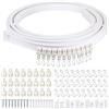 Mikihat 10ft/3M Flessibile Binario per Tende da Soffitto, Binario Curvo per Tende a Soffitto, Pieghevole Binario Tenda Soffitto Scorrevole, Binario a Soffitto PVC, per Divisore per Stanze, Camper e Doccia