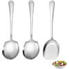 Rairsky 3 Pezzi Grandi Cucchiai Acciaio Inox, Cucchiaio da Buffet Cucchiaini Lunghi, Server per Buffet in Acciaio Inox, Cucchiai da Tavola, Grandi Cucchiaio da Portata per Casa, Banchetto, Ristorante Hotel