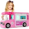 Barbie Camper dei Sogni - Veicolo 3 in 1 Trasformabile con Piscina - Pick-Up e Barca - Dettagli realistici - 50 Accessori - Regalo Bambini 3-7 Anni, GHL93