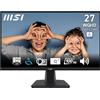 MSI PRO MP275Q monitor 27" WQHD - Pannello IPS 100 Hz (2560 x 1440), Schermo eye-friendly, Altoparlanti integrati, Inclinabile, HDMI 2.0b, DP (1.2a)