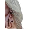 Generico ꧁ ORECCHINI TRIBALI TAGUA LUNGHI IN ORO ARANCIONE ꧂ orecchini molto lunghi realizzati con semi di palma, B-stock