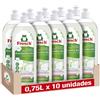 Frosch - Lavastoviglie a mano liquido Vitamine ecologiche, prive di coloranti e profumi, adatte per pelli sensibili, ipoallergeniche - Confezione da 10 pezzi x 750 ml