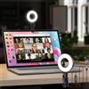 Mojimdo Luce per Videoconferenza [3 Colore 10 Livelli Luminosità] RA>95 LED Ring Light per Laptop con Clip per Webcam, Youtube, TikTok, Foto, Streaming Live