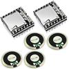 GERUI 2 Pezzi Modulo Lettore MP3 Open Source Mini Lettore MP3 Sensore con Alloggiamento Metallo Altoparlante Rotondo 2W 8Ohm (2 Pezzi Modulo e 4 Pezzi Altoparlante) per DIY, Compatibile con Arduino