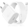 ANVSI Caricatore for iPhone 14/14 Pro/14 Pro Max/14 Plus/13/12/11/XS/XR/X/SE, 25W USB C Rapido Caricabatterie Spina Adattatore Alimentatore Presa Carica with 2M Cavo