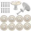 Jinlaili 10PCS Vintage Pomelli per Porta, 35MM Retro Pomolo per Mobile, Pomelli per Mobili, Maniglia per Armadietto, Manopole per Mobili da Cucina, Pomelli per Cassetti, Armadio Cassetto (Bianca)