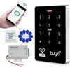 QTTYELOK WiFi Sistema di Controllo Accesso Kit Smart Tuya APP Tastiera di Controllo di Accesso RFID IP68 Impermeabile 125KHz 13.56MHz Lettore + Alimentatore + Tasti 10pcs (Senza Serratura)