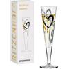Ritzenhoff 1078190 Bicchiere da champagne 200 ml - Serie Goldnacht No. 1 - Nobile pezzo di design con oro vero - Made in Germany