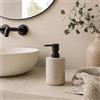 Douceur d'Intérieur Granite Dispenser per Sapone, Diametro 7 x 16 cm, poliresina, Tinta Unita, Sabbia