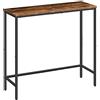 HOOBRO Consolle Ingresso, 75 cm Tavolo Console Stretto, Piccolo Tavolo per Decorazioni, Tavolino da Divano, Corridoio, Soggiorno, Assemblaggio Semplice, Marrone Vintage EBF75XG01