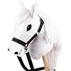 SKIPPI Hobby Horse Bianco, Set Cavezza e Redini, Cavallo Lipizzano A3, Testa di Cavallo con Bastone