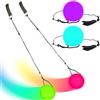 Funmo 2 PCS LED Poi Palle da Giocoliere,LED Poi,LED Poi Bolas,Palla Colorata Palla Giocattolo,Palline Poi Luminose per Principianti E Professionisti,Colori Dell'arcobaleno Ed Effetto Stroboscopico