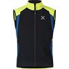 MONTURA wind revolution vest MVVW06X9057 gilet uomo colore nero/lime adatto a trekking ed escursionismo smanicato