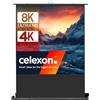 celexon Ultramobil Plus Professional 1:1 | 200 x 200 cm | 8 K 4 K Full HD 3D | Schermo portatile per proiettore da togliere e appoggiare | Con maniglia + giunto a forbice