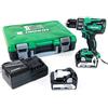 Hitachi - Hiko DV18DBSLWJZ - Trapano avvitatore a percussione, 70 Nm, HIKOKI 18 V, 5,0 Ah, induzione-2 batterie + caricatore in scatola DV18DBSLWJZ