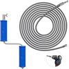 GYHMTOO Stura Lavandini e Scarichi, Spirale per pulizia tubi, diametro 6 mm, spirale per pulizia tubazioni, spirale di pulizia con adattatori elettrici e manuali, asta per la pulizia di tubi a spirale (10m)