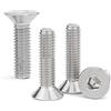 JHXhhthongtong 40 Pezzi M6 x 20 Viti a Testa Svasata con Cava Esagonale Bulloni a Testa Esagonale a Testa Piatta in Acciaio Inossidabile Antiruggine Filettatura Completa Universale(Testa Piatta) Argento