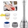 Zimoer Prolunga Rubinetto Cucina Girevole a 360°, 3 Modalità Aeratore Rubinetto Cucina, Doccino per Lavandino Cucina, Rompigetto Universale Rubinetto Testa a Spruzzo per Bagno e Cucina (Argento)