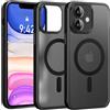 Opkiegrn Cover Magnetica per iPhone 11 Compatibile con Magsafe, Custodia Traslucida Opaca Posteriore, Sottile Antiurto [Anti-Impronte] Protettiva Case per iPhone 11, Nero