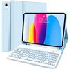 Lupxiu Custodia con Tastiera per iPad 10 Generazione 10.9" 2022/(A16) 11a generazione 11'' 2025, Italiano QWERTY, Tastiera Custodia Wireless Rimovibile per iPad 11/10 Gen -Cielo Blu