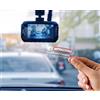 Readyprint Adesivi per Dash Cam, in italiano, avviso presenza Dashboard Camera a bordo veicolo, in vinile trasparente misura: 9x4 cm, scritte speculari per interno vetro, impermeabili, 4 pz.