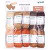 Gründl Lana Cotton Quick Mini Shades of Brown Set per lavorare a maglia e all'uncinetto, 10 x 15 g, 100% cotone, 15 g/37 m, Marrone