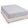 Degrees Home - COLLEZIONE - Lenzuolo con angoli 135 x 200 x 33 - Regolabile - Microfibra di poliestere garzata - Grigio
