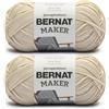 Bernat Maker panna, 2 confezioni da 250 g 72% cotone 28% nylon, n.5, grosso 290 m, per maglieria, uncinetto e amigurumi