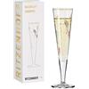 Ritzenhoff 1071018 Bicchiere da champagne 200 ml - Serie Goldnacht No. 18 - Nobile pezzo di design con oro vero - Made in Germany
